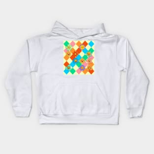 Bright Squares Trippy Smiley Kids Hoodie